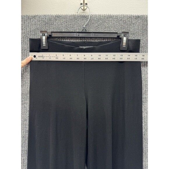 Eileen Fisher Stretch Crepe Pants Womens XS Black Pull On Wide Leg Relaxed - Picture 3 of 10